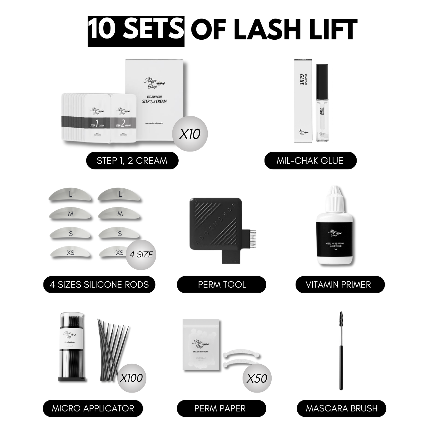 ADORNSHOP self lash lift kit (GLUE)
